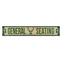 Milwaukee Bucks Wood Sign 6"x36" 3/8" thick