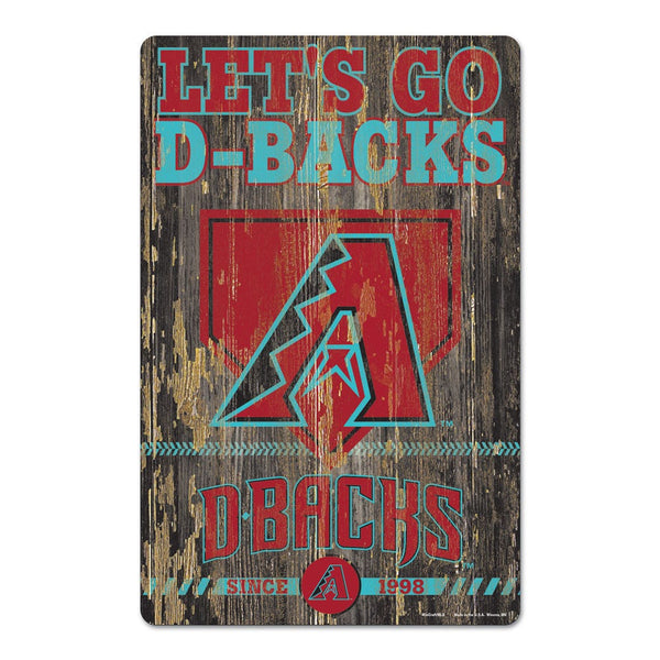 Arizona Diamondbacks Wood Sign 11" x 17" 1/4" thick