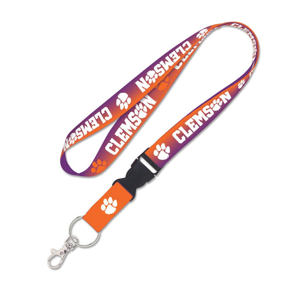 Clemson Tigers Lanyard w/detachable buckle 1"