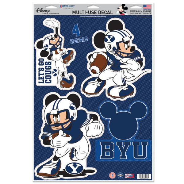 Wholesale-Brigham Young Cougars / Disney Multi-Use Decal 11" x 17"