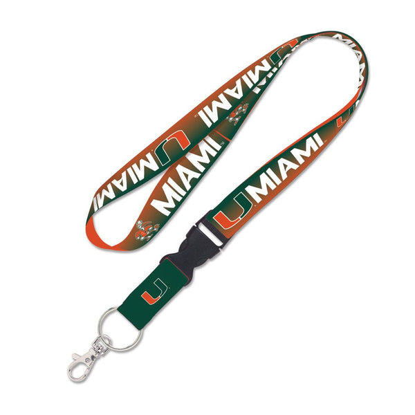 Miami Hurricanes Lanyard w/detachable buckle 1"