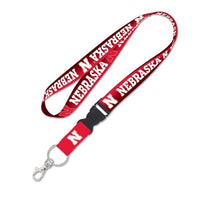 Wholesale-Nebraska Cornhuskers Lanyard w/detachable buckle 1"