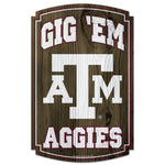 Texas A&M Aggies Wood Sign 11" x 17" 1/4" thick