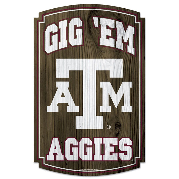 Texas A&M Aggies Wood Sign 11" x 17" 1/4" thick