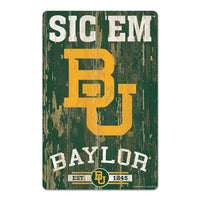 Baylor Bears SLOGAN Wood Sign 11" x 17" 1/4" thick