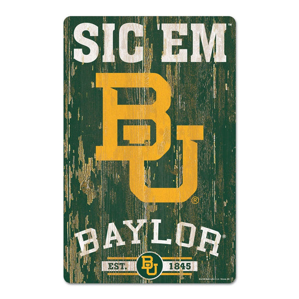 Baylor Bears SLOGAN Wood Sign 11" x 17" 1/4" thick