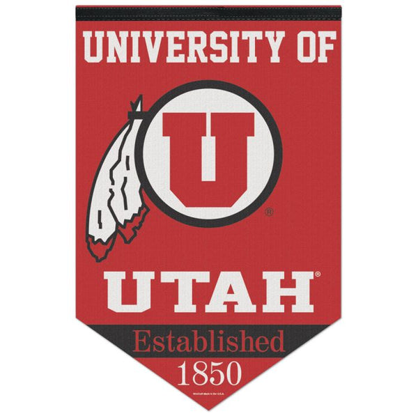 Wholesale-Utah Utes Premium Felt Banner 17" x 26"