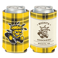 Wichita State Shockers Plaid Patch Can Cooler 12 oz.
