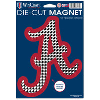 Alabama Crimson Tide /Houndstooth Die Cut Logo Magnet 6.25" x 9"