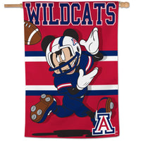 Arizona Wildcats / Disney MICKEY MOUSE FOOTBALL Vertical Flag 28" x 40"