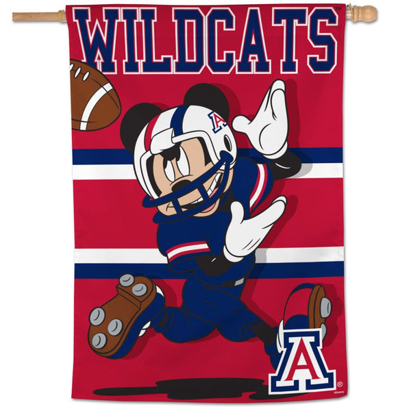 Arizona Wildcats / Disney MICKEY MOUSE FOOTBALL Vertical Flag 28" x 40"