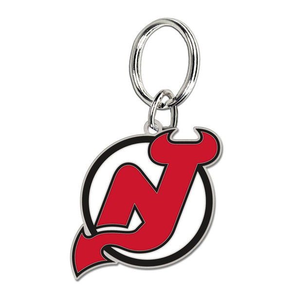 New Jersey Devils Cloisonne Key Ring Carded