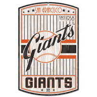 San Francisco Giants Cooperstown Wood Sign 11" x 17" 1/4" thick