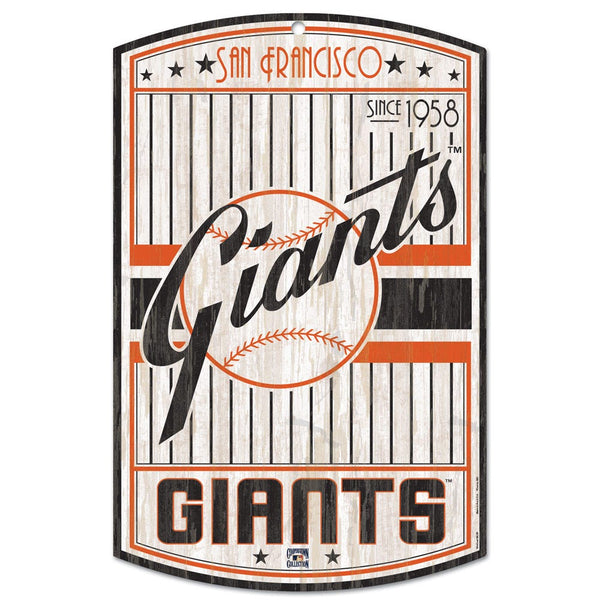 San Francisco Giants Cooperstown Wood Sign 11" x 17" 1/4" thick