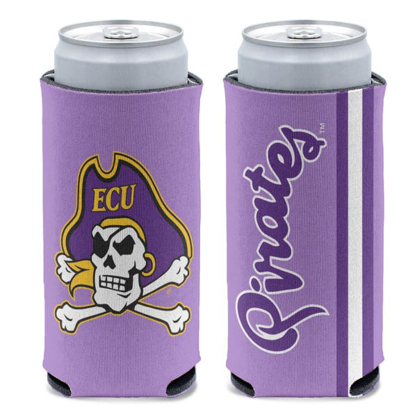 Wholesale-East Carolina Pirates POWDER PURPLE 12 oz Slim Can Cooler