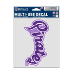 Wholesale-East Carolina Pirates POWDER PURPLE Fan Decals 3.75" x 5"