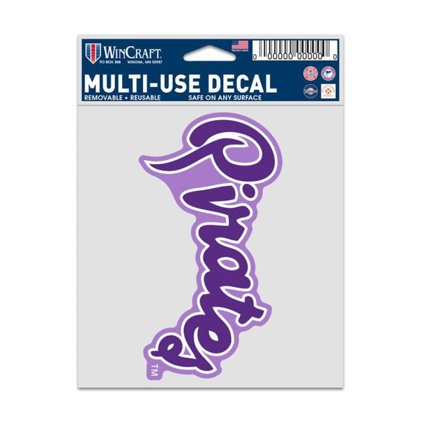 Wholesale-East Carolina Pirates POWDER PURPLE Fan Decals 3.75" x 5"