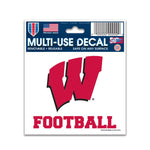 Wholesale-Wisconsin Badgers Football Multi-Use Decal 3" x 4"