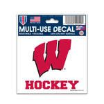 Wholesale-Wisconsin Badgers -Hockey Multi-Use Decal 3" x 4"