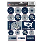 Dallas Cowboys Vinyl Sticker Sheet 5" x 7"