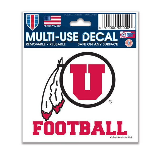 Wholesale-Utah Utes Football Multi-Use Decal 3" x 4"