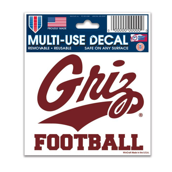 Wholesale-Montana Grizzlies Football Multi-Use Decal 3" x 4"