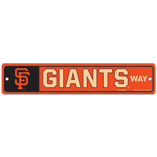 San Francisco Giants Way Street / Zone Sign 3.75" x 19"