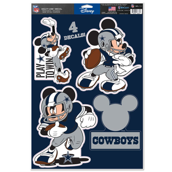 Dallas Cowboys / Disney Mickey Mouse Multi-Use Decal 11" x 17"