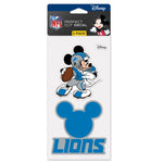 Detroit Lions / Disney Mickey Mouse Perfect Cut Decal Set of Two 4"x4"