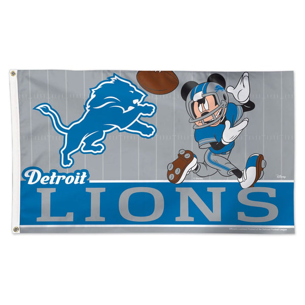 Detroit Lions / Disney Mickey Mouse Flag - Deluxe 3' X 5'