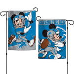 Detroit Lions / Disney Mickey Mouse Garden Flags 2 sided 12.5" x 18"