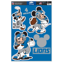 Detroit Lions / Disney Mickey Mouse Multi-Use Decal 11" x 17"