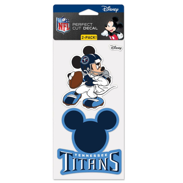 Tennessee Titans / Disney Mickey Mouse Perfect Cut Decal Set of Two 4"x4"