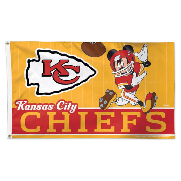 Kansas City Chiefs / Disney Mickey Mouse Flag - Deluxe 3' X 5'