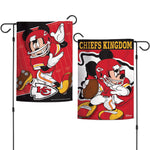 Kansas City Chiefs / Disney Mickey Mouse Garden Flags 2 sided 12.5" x 18"