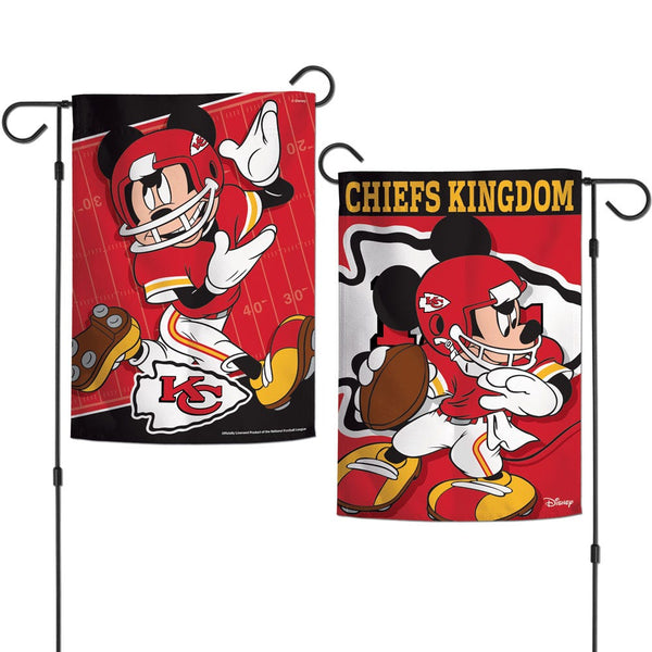 Kansas City Chiefs / Disney Mickey Mouse Garden Flags 2 sided 12.5" x 18"