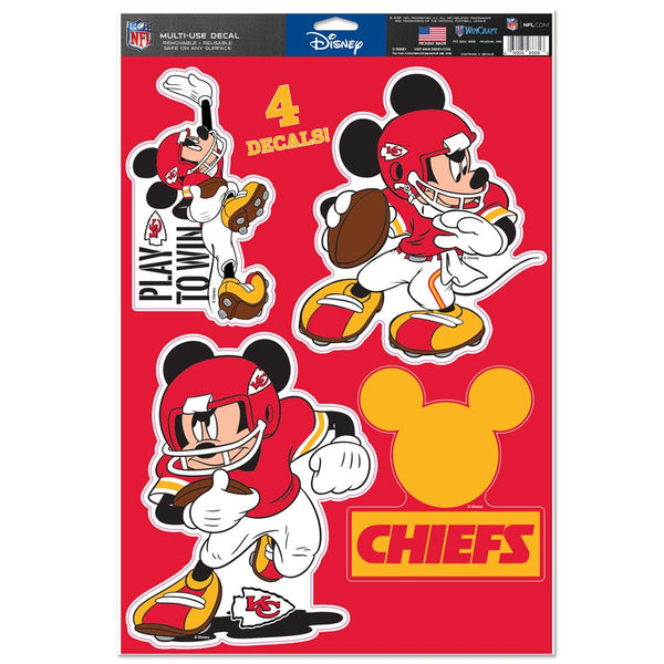 Kansas City Chiefs / Disney Mickey Mouse Multi-Use Decal 11" x 17"