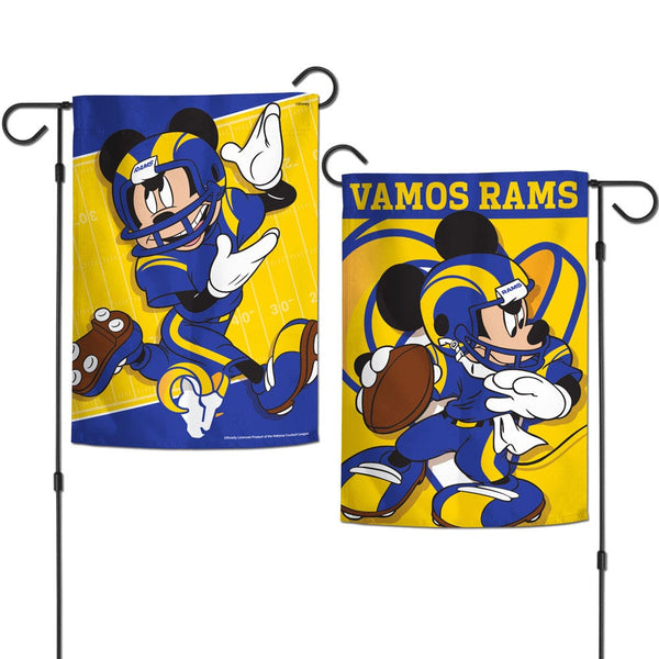 Los Angeles Rams / Disney Garden Flags 2 sided 12.5" x 18"