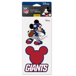 New York Giants / Disney Mickey Mouse Perfect Cut Decal Set of Two 4"x4"