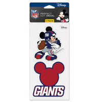 New York Giants / Disney Mickey Mouse Perfect Cut Decal Set of Two 4"x4"