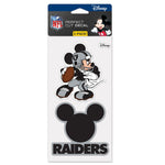 Las Vegas Raiders / Disney Mickey Mouse Perfect Cut Decal Set of Two 4"x4"