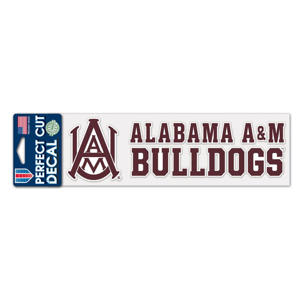 Alabama A&M Bulldogs STACKED Perfect Cut Decals 3" x 10"