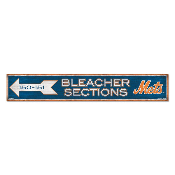 New York Mets Wood Sign 6"x36" 3/8" thick