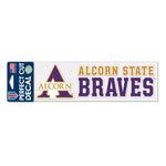 Wholesale-Alcorn State Braves STACKED Perfect Cut Decals 3" x 10"