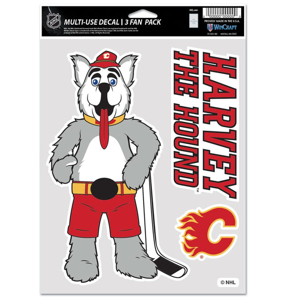 Calgary Flames HARVEY THE HOUND Multi Use 3 Fan Pack