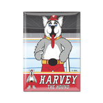 Calgary Flames HARVEY THE HOUND Metal Magnet 2.5" x 3.5"