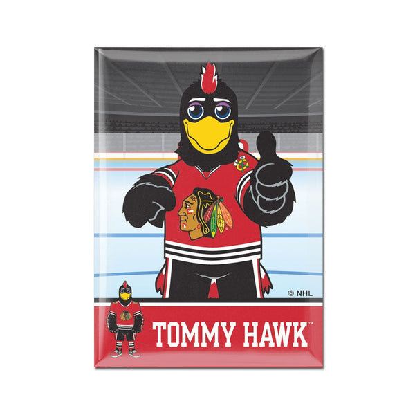 Chicago Blackhawks TOMMY HAWK Metal Magnet 2.5" x 3.5"