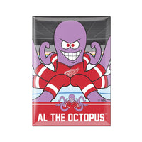 Detroit Red Wings AL THE OCTOPUS Metal Magnet 2.5" x 3.5"