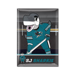 San Jose Sharks SJ SHARKIE Metal Magnet 2.5" x 3.5"