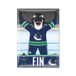 Vancouver Canucks FIN Metal Magnet 2.5" x 3.5"